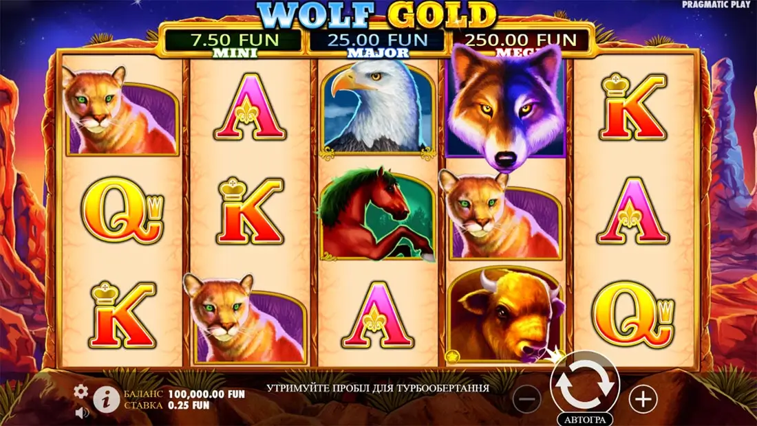 Ігровий автомат Wolf Gold